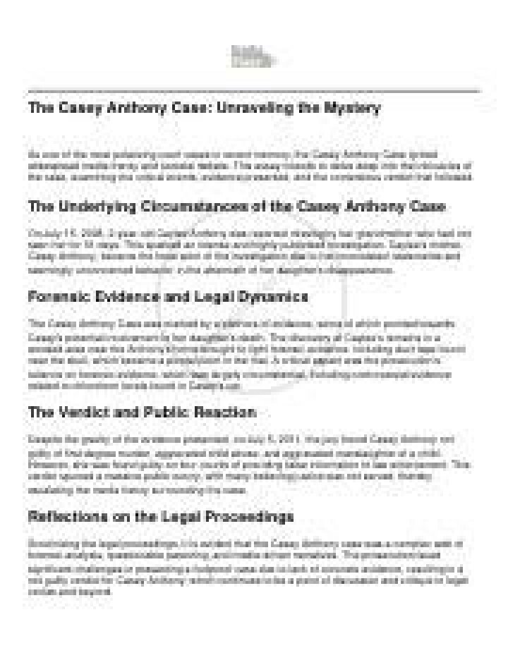 Casey Anthony Leaked: Unraveling the Truth Behind the Controversy