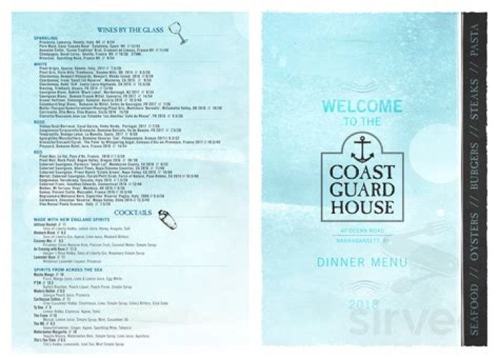 Coast Guard House RI Menu: A Gourmet Experience by the Sea