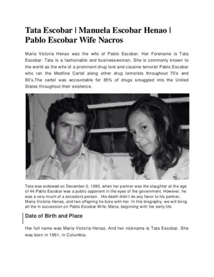 The Remarkable Life of Maria Isabel Santos Caballero: Beyond the Shadow of Pablo Escobar